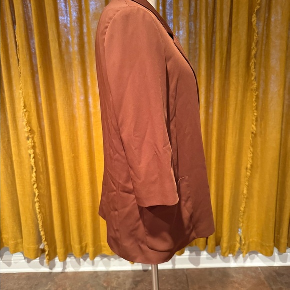 Zara Women's Rust/Brown Blazer Jacket - Picture 2 of 6